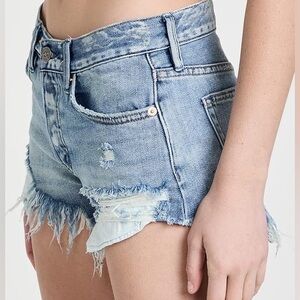 We The Free Distressed Light Blue Jean Shorts